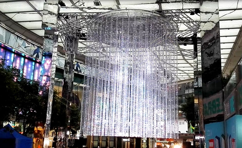 香港尖沙嘴3D圣誕樹(shù) LED共形屏ECODOT項(xiàng)目