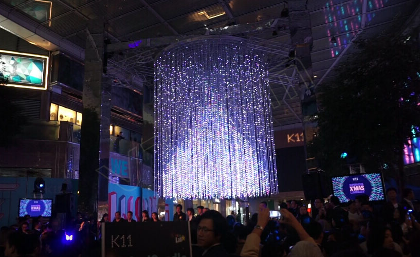 香港尖沙嘴3D圣誕樹(shù) LED共形屏ECODOT項(xiàng)目