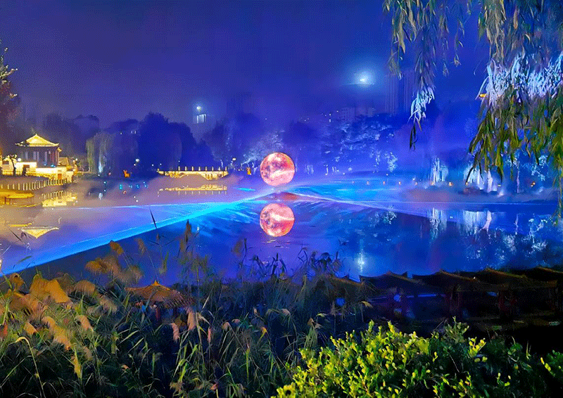河北保定競秀公園LED球型屏項目