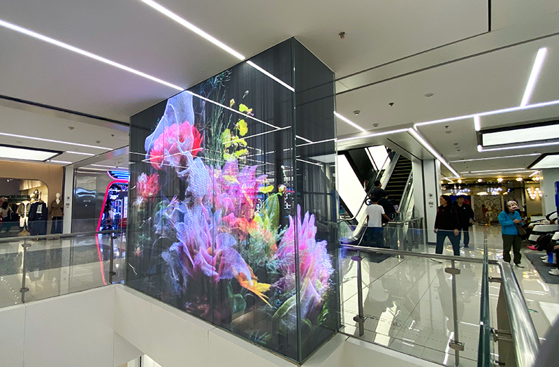 北京五道口購物廣場(chǎng)LED透明屏項(xiàng)目